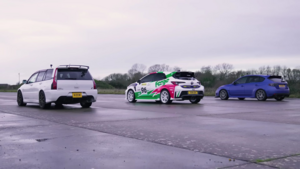 Три тюнингованных легенды: GR Corolla, Evo 9 и WRX STI сошлись в драг-гонке