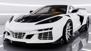 Виртуальный Chevrolet Corvette Z06 C8 в стиле 90-х удивил необычным дизайном