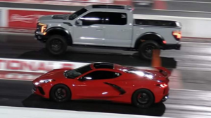 Сравнение Ford F-150 Raptor и C8 Corvette: кто быстрее на треке
