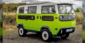 XBUS Camper: мини-дом на колесах для двоих с кухней и кроватью