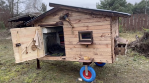 Мужчина построил зимний кемпер-рикшу всего за 110 долларов своими руками