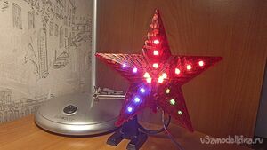 Светомузыкальная ёлочная звезда на адресных светодиодах и ATmega328