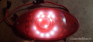 Анимированый смайлик в задний фонарь мопеда