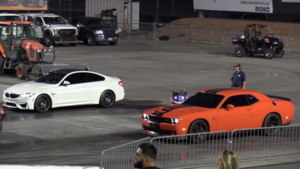 BMW M4 против Dodge Challenger Hellcat: кто быстрее на четверти мили
