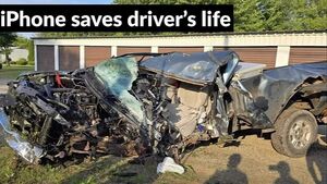 Айфон спас жизнь 16-летней девушке-водителю внедорожника после аварии