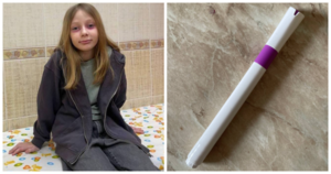 Мать неделю лечила 10-летнюю дочь от редкой болезни, которую та нарисовала себе под глазами