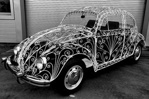 "Жук" из кованого железа, также известный как "свадебный автомобиль" (13 фото)