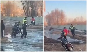 Весенней отлов малолетних питбайкеров