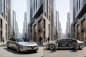 CGI-концепт Alfa Romeo Giulia: новые двери без стоек и ультралюкс в деталях