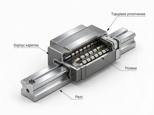 Роликовые каретки для линейных направляющих: устройство и виды