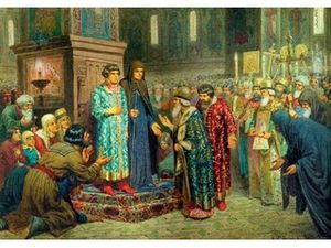 12 мая 1613 года в Московский Кремль торжественно въехал новоизбранный царь Михаил Федорович, первый Романов