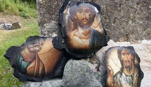 Пожар в сербском монастыре оставил нетронутыми лики святых
