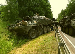 «Русские не пройдут»: как 4 бронетранспортера США разом столкнулись в Литве по пути на военные учения