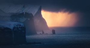 Фотограф запечатлел редчайшее зрелище — Фарерские острова, покрытые снегом