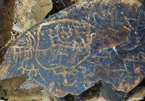 Древние наскальные рисунки Алтайского хребта