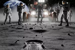 На Луне становится слишком тесно: как ученые предлагают спасать следы Нила Армстронга (и 100 тонн мусора) от будущих туристов