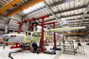 Самолет ЛМС-901 Байкал находится на наземных частотных испытаниях