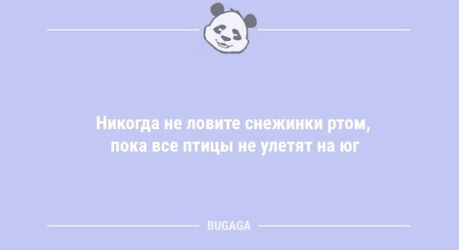 Анекдоты дня: «Никогда не ловите снежинки ртом, пока…» (10 шт)