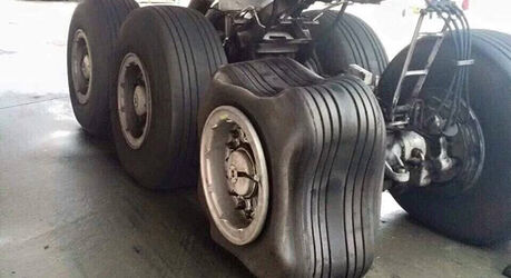 Как на огромном авиалайнере появились квадратные колёса